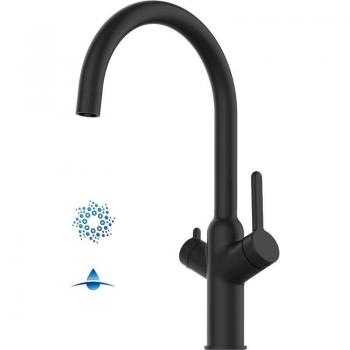 Rubinetto di Cucina 4 Vie in Nero Opaco con Canale Separato per Acqua Filtrata – Bod