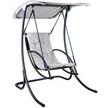 Dondolo singolo con tettuccio grigio