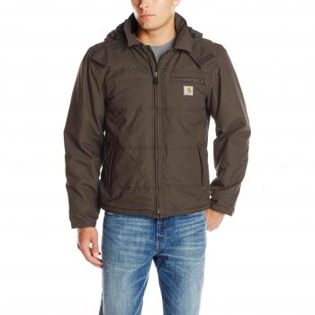 Carhartt Quick Duck Livingston Herren Outdoor‑Jacke – Mittel – Dunkelgrau (Coffee)