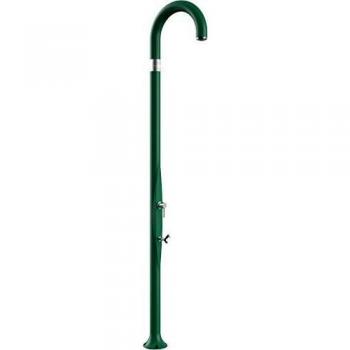 ARKEMA Design Doccia da Esterno Giardino T125 6016 Verde Doccia con Lavapiedi Funny Yin Verde Scuro
