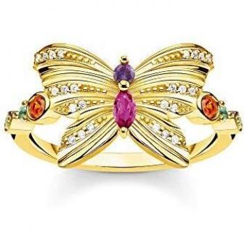 Anillo de mariposa de Thomas Sabo en plata y oro de 18K