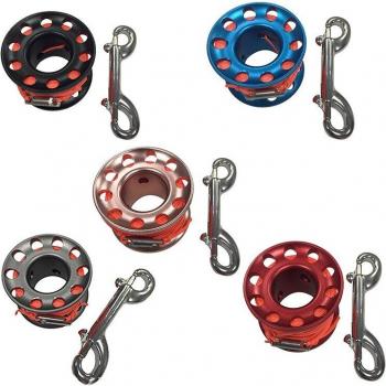 Freediving Reel 30 m – Perno, Pinza y Accesorios de Aluminio