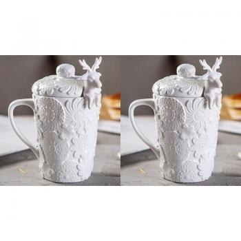 Tasse à café vintage renne en céramique 320ML