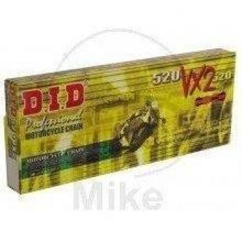 Cadena DID 520 VX2, 100 eslabones con anillo de oro
