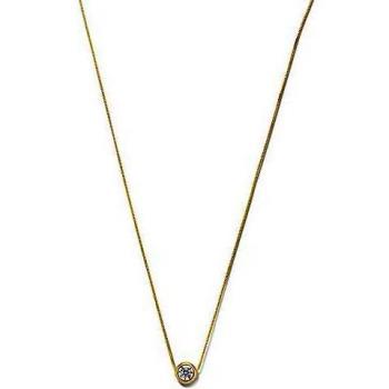 Collier d'Or 14 Karats Lison avec Zircônes