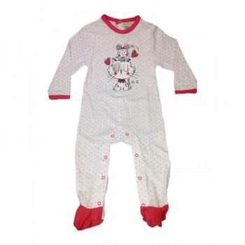 Tutina Yatsi bianco pois cuoricini rosso fragola 24 m