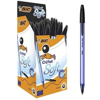 Bic Penna a Sfera Nera Cristal Soft 50 pezzi