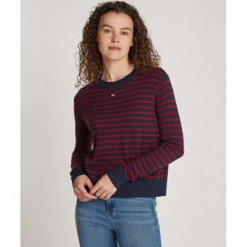 Jersey multicolor de mujer Tommy Jeans, cuello redondo