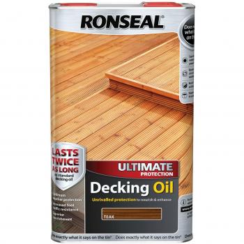 Ronseal Ultimate Protection Decking Oil Teak 5 litre RSLUDOT5L