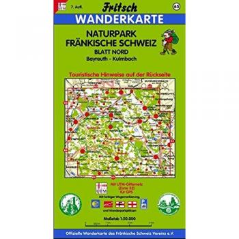 Naturpark Fränkische Schweiz Nord 1 : 50 000. Fritsch Wanderkarte