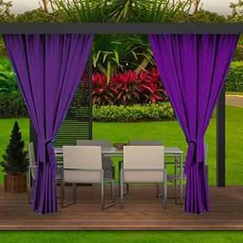 Setgarden rideaux d'extérieur orange, rideau pare‑soleil 155 × 240 cm, balcon/terrasse