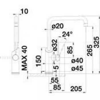 Blanco Jil Hochglanz Chrom-Schwarz HD