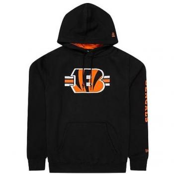 Herren Fleece-Hoodie New Era NFL Sideline Cincinnati Bengals – Schwarz, L