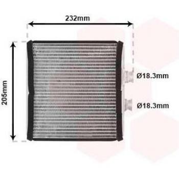Radiateur de chauffage VAN WEZEL 30006472 pour Mercedes Classe C (2007-2010)