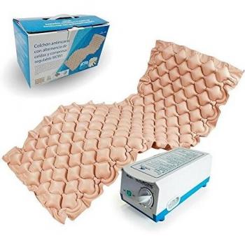 Mobiclinic, Mobi 1, Matelas anti-escarres à air, Alternance avec cellules et compresseur réglable, Beige