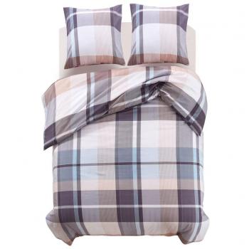 Stile Scacchi Cachi Set Copripiumini 3pz