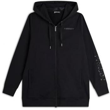 Felpa Freddy Black – Logo Ricamato, Medium Donna