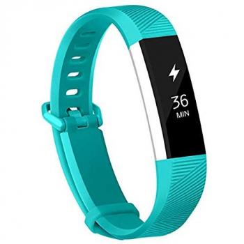 Adepoy Replacement Strap Bands for Fitbit Alta/Alta HR, Adjustable Sport Wristband for Women Men, Teal, Large