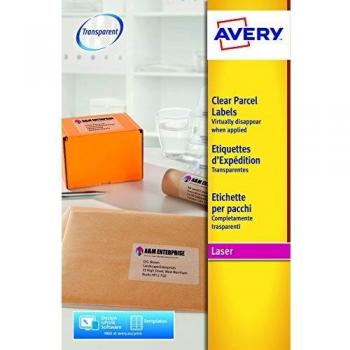 Etichette poliestere trasparenti lucide AVERY QuickPEEL? 210x297 mm