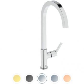 Cocina Gusto Cuadrado: Grifo Ideal Standard en Cromo con Microfibra