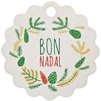Tarjeta de Felicitación Ondulada Bon Nadal 4cm (28 Unidades)