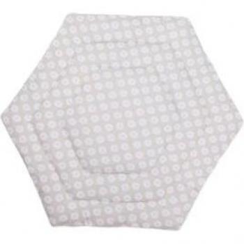 Matelas bébé hexagonal 124 cm en jersey blanc