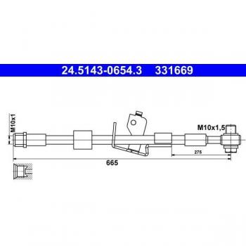 ATE 24.5143-0654.3 Brake Hose
