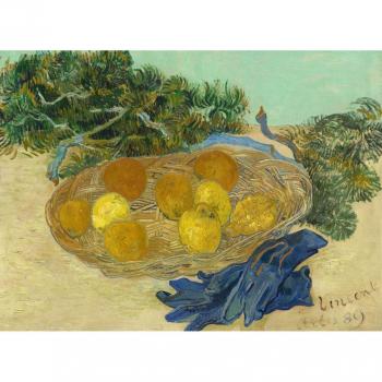 Stillleben Puzzle: Van Gogh's blaue Handschuhe