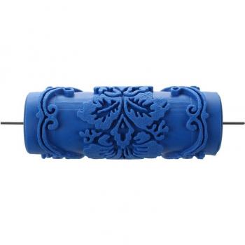 15 cm Blue Paint Roller with Floral Motifs