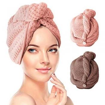 Bath Loop Fasten Salon Dry Hair Hat (Pink)