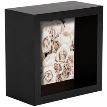 4x4 Black 3D Photo Display Frame