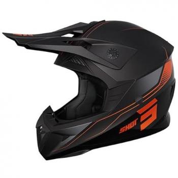 Shot Pulse Edge Motocross Helm Schwarz Orange M männlich – 57–58 cm