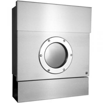 Edelstahl-Briefkasten Letterman II mit Zeitungsfach