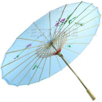 Asiatischer Regenschirm mit Kunstmotiv