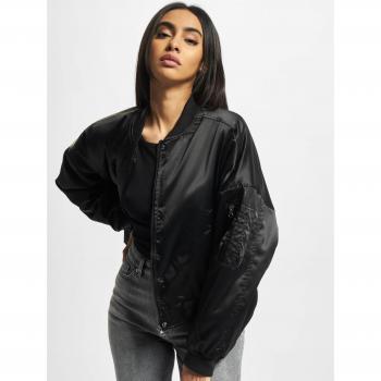 Giacca Bomber Urban Classics Oversized Satin Nero 2XL per Donne