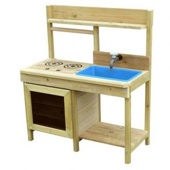 Cuisine ludique en bois FSC avec bac à eau pour jardin