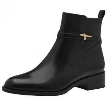 Bottines Tamaris élégantes en cuir noir
