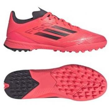 Fußballschuh ADIDAS PERFORMANCE F50 LEAGUE KIDS TF Gr. 38,5, rot (turbo, aurbla, platinmet) Schuhe