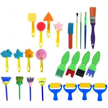 Pequeños Artistas: Juego de Esponjas y Sellos