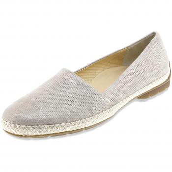 Paul Green Veloursleder‑Espadrilles für Damen – Beige Metallic, Größe 4 ½