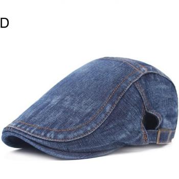 Adjustable Denim Newsboy Cap