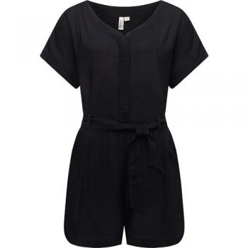 Ragwear Jumpsuit Salwin Solid – Kurzarm, Taillenbänder, schwarz, XXL