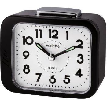 Réveil Quartz Vedette VR10054 avec sonnerie sur cloche et affichage de la température ambiante