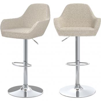 Chaises de bar design laine bouclette