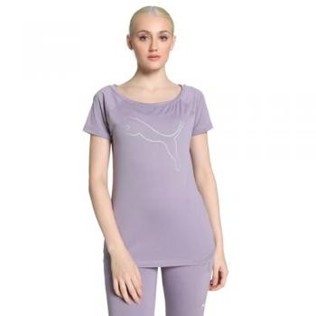 Camiseta corta de manga Puma mujer lila