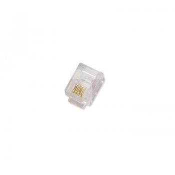 Prise modulaire RJ11 (6P4C), non blindée, câble multibrin X-ML-MP06-4-15