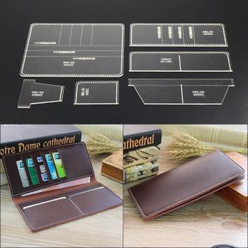 Plantilla de acrílico para bolso largo de mano, kit de corte para cuero artesanal