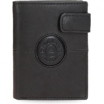 Cracker Portefeuille en Cuir Noir Pepe Jeans