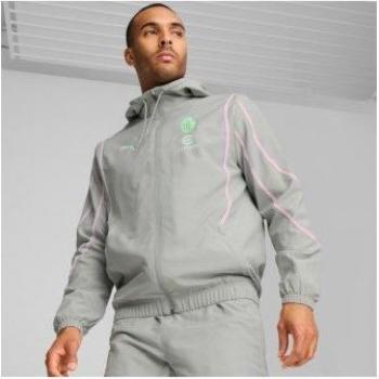 Puma AC Milan 2024/25 Pre‑Match Jacket – Flat Finish – Light Gray / Grape Mist – XL (Unisex)