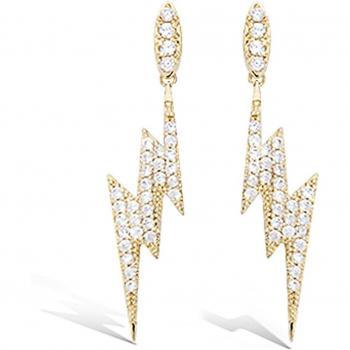 Pendientes de Diseño Eclairs en Oro